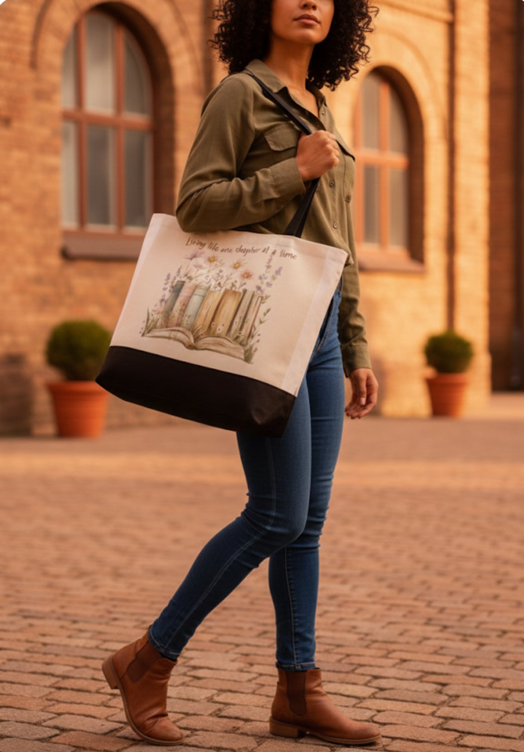 Bloom & Read Premium Canvas Tote