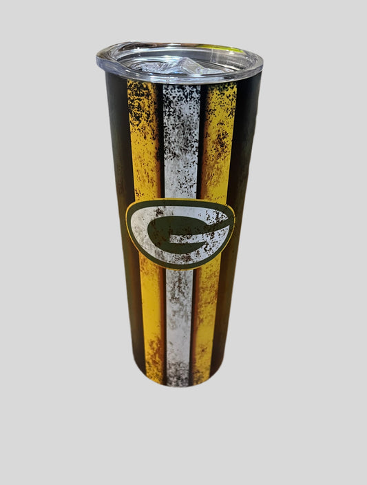 Game Day Ready 20oz Stainless Steel Insulated Tumbler – Green Bay Packers Edition with Straw