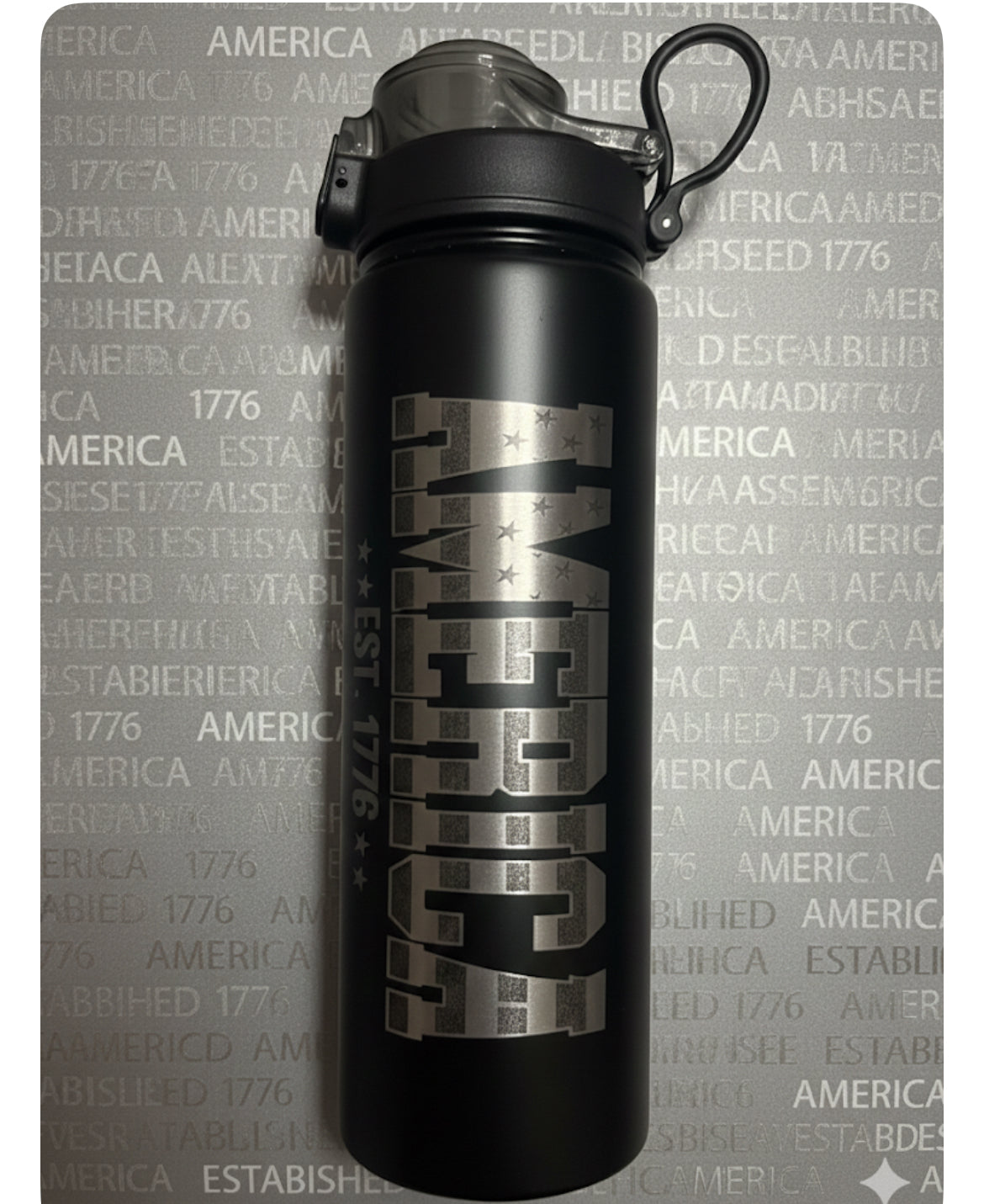 Daily Defender: 1776 Patriotic America 24oz Skinny Tumbler with Splash-Proof Lid