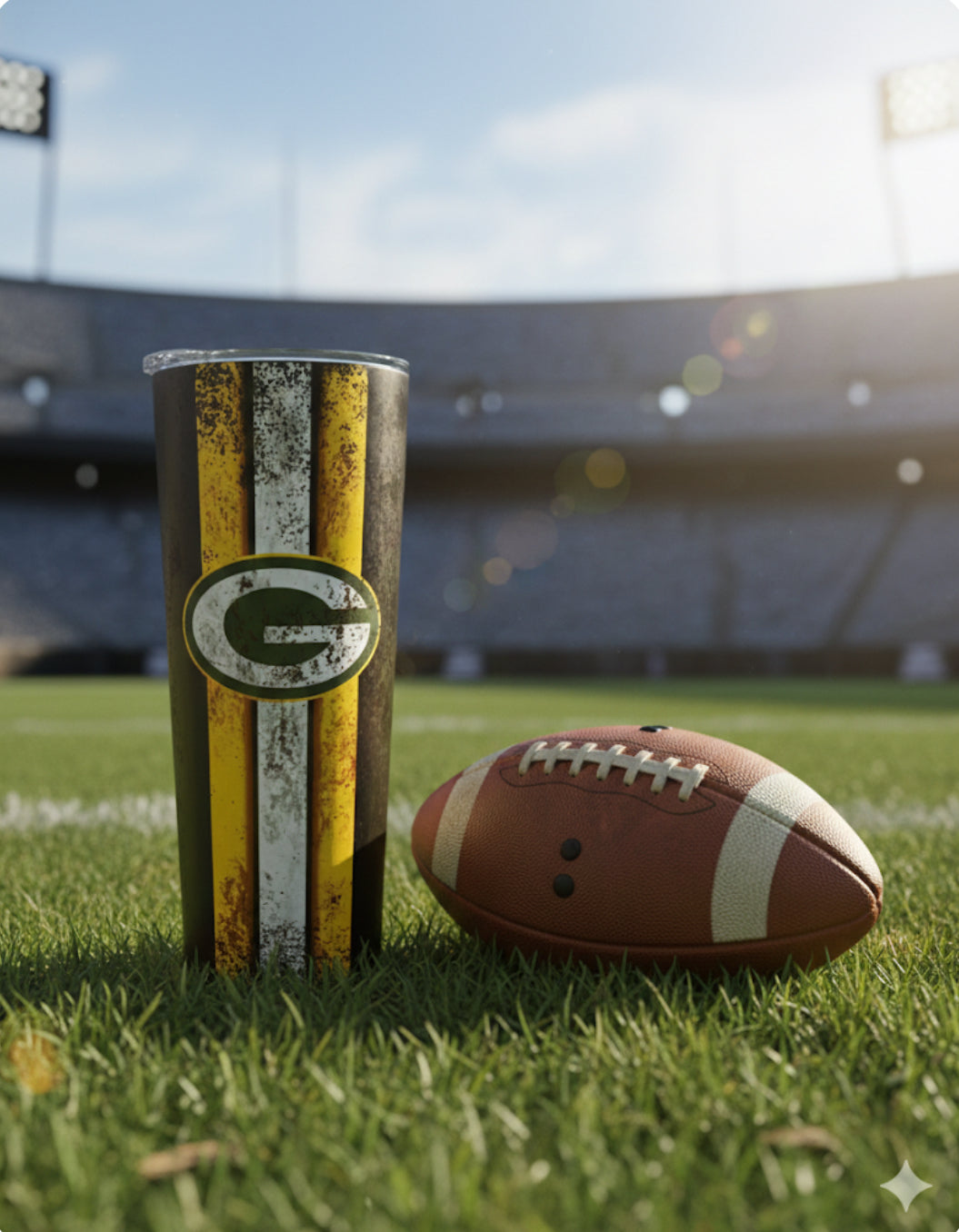 Game Day Ready 20oz Stainless Steel Insulated Tumbler – Green Bay Packers Edition with Straw