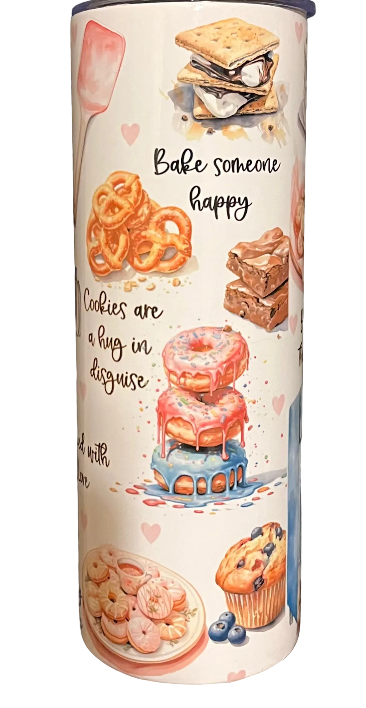 Baking Is My Love Language 20oz Tumbler – Cute Watercolor Pastries & Kitchen Aesthetic Travel Mug