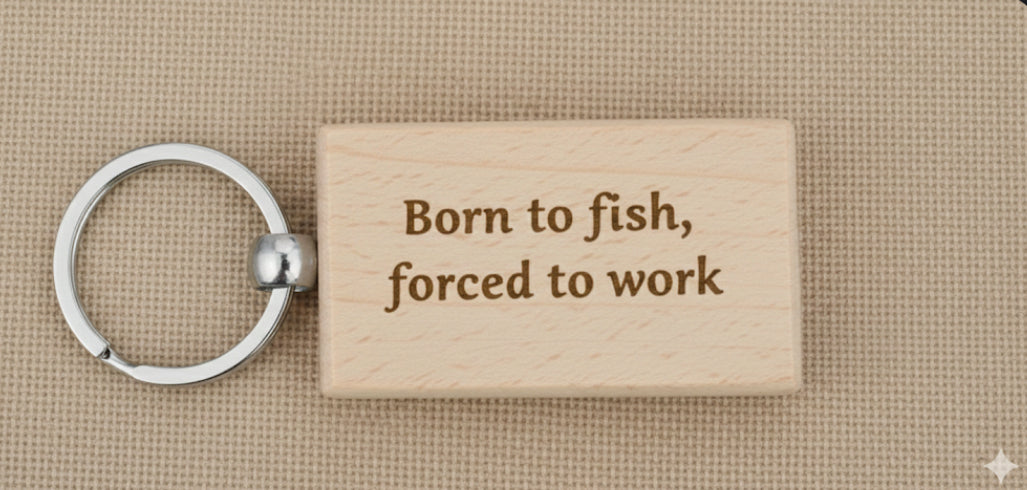 Reel in the Perfect Gift: Laser-Engraved Wooden Fishing Keychain